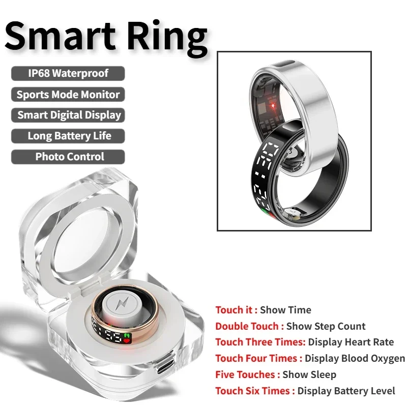 Gymnastic Ring - SR08 حلقة ذكية للرجال والنساء شاشة