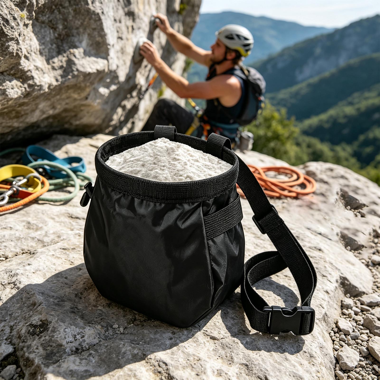 حقيبة طباشير لتسلق الصخور مقاو - مراجعة Chalk Bag وسعره