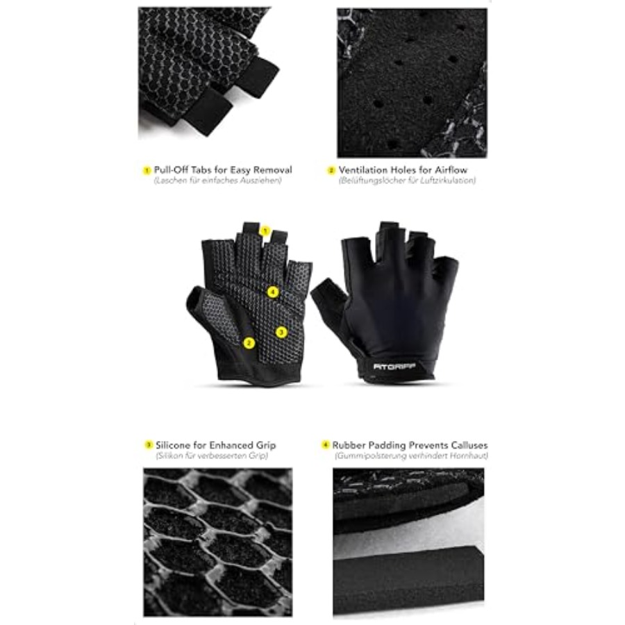 ®   قفازات تدريب مبطنة للرجال  - مراجعة Weightlifting Gloves وسعره