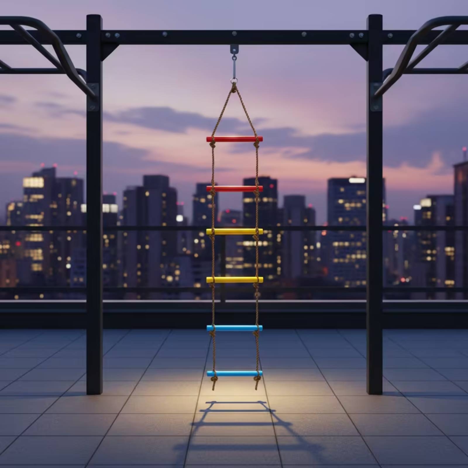 سلم حبل للتسلق مع درجات بلاستي - مراجعة Rope Climb وسعره