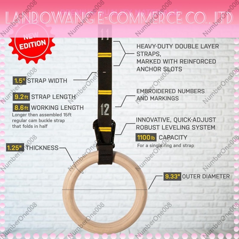 حلقات جمباز من خشب البتولا الص - مراجعة Gymnastic Ring وسعره