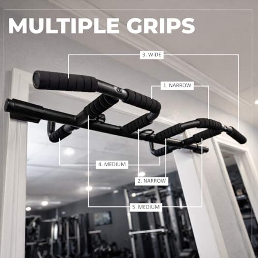 مجموعة قضبان سحب للباب مع أحزم - مراجعة Pull Up Bar وسعره