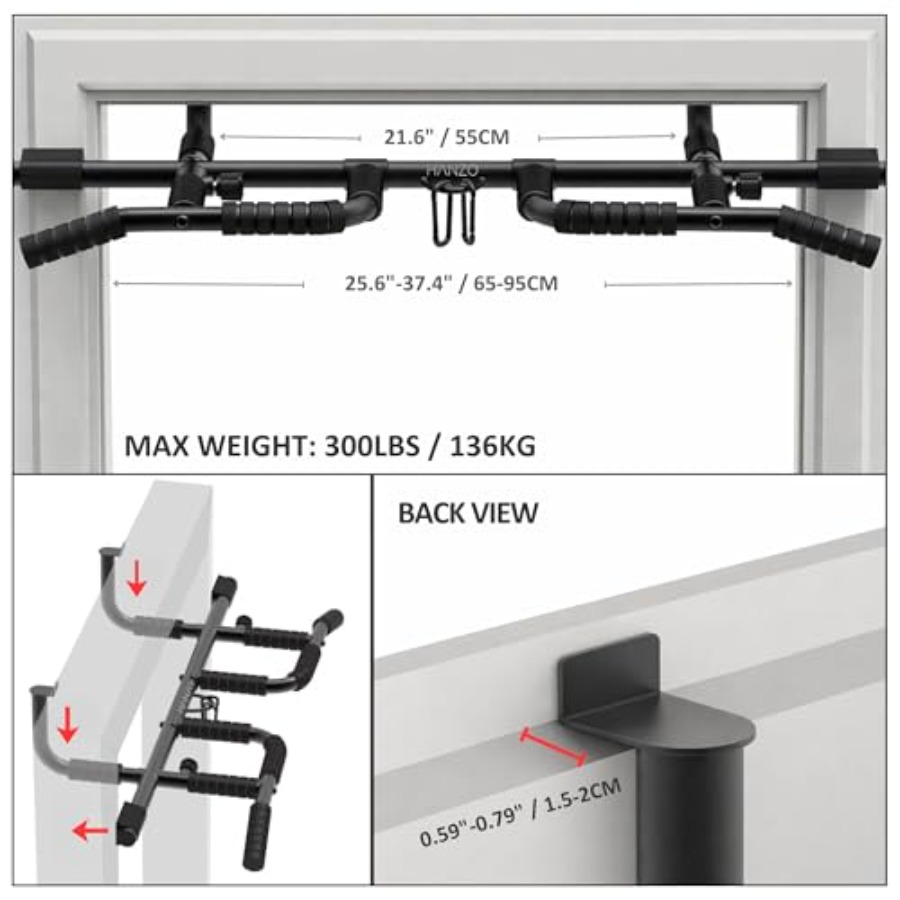 مجموعة قضبان سحب للباب مع أحزم - مراجعة Pull Up Bar وسعره